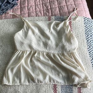 Beige silky american eagle top